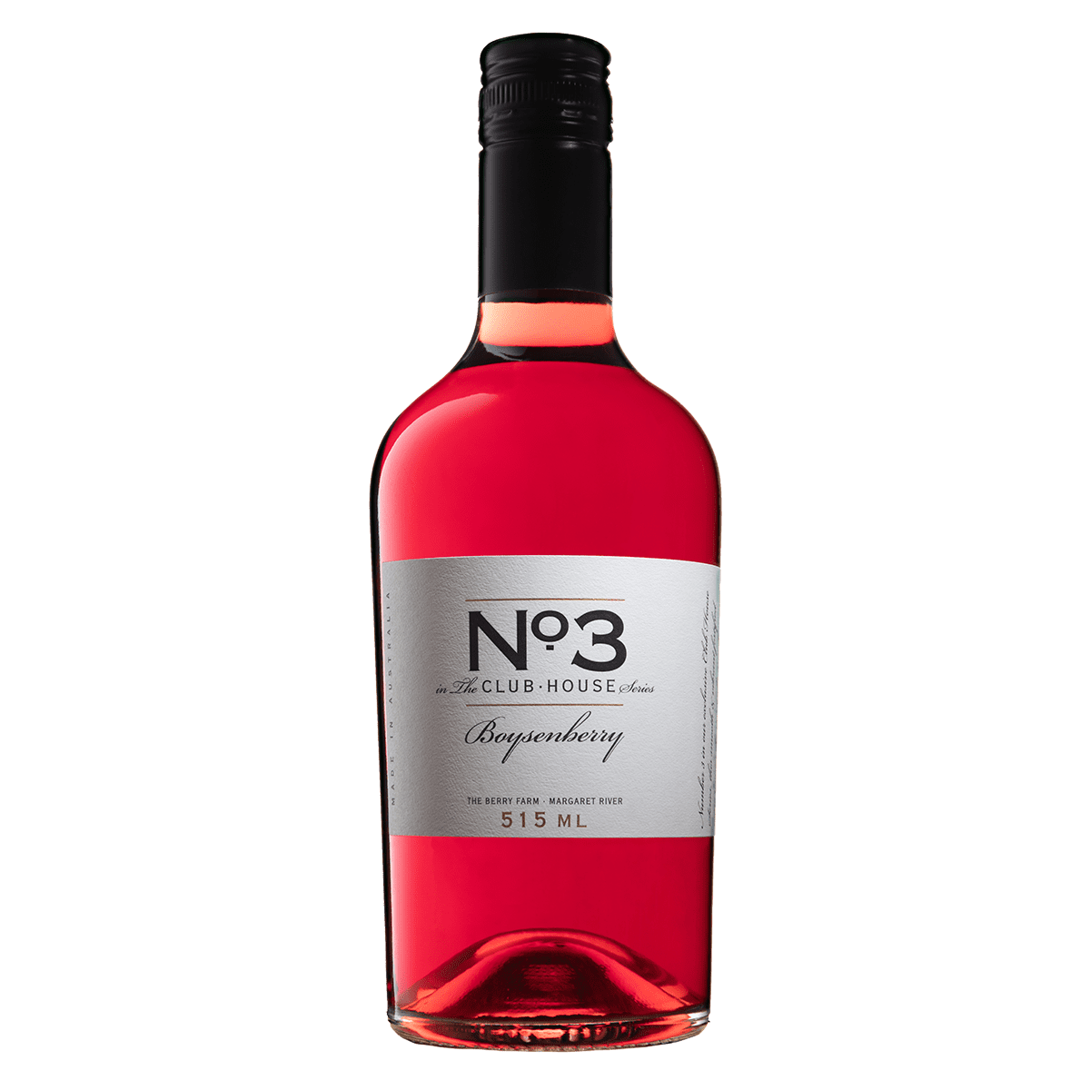 A bottle of Club House Series number 3 Boysenberry