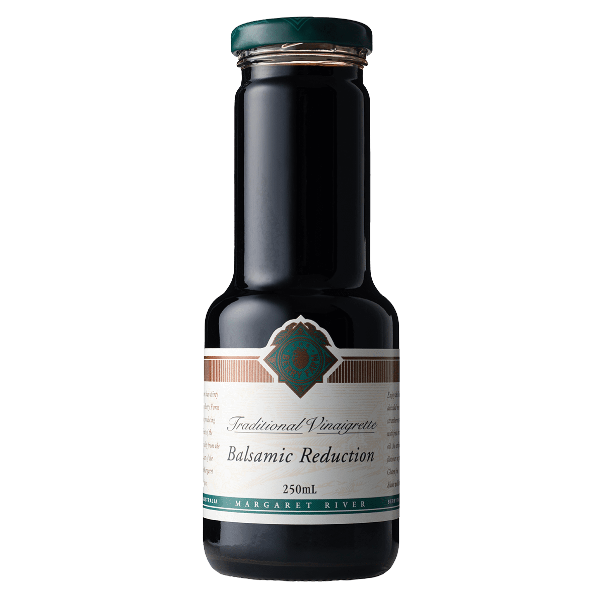 A jar of Balsamic Reduction Vinaigrette