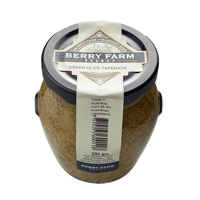 A jar of Green Olive Tapenade