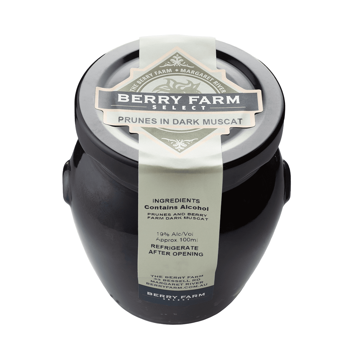 A jar of Prunes in Dark Muscat