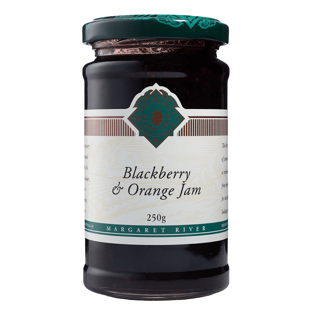 A jar of Blackberry & Orange Jam