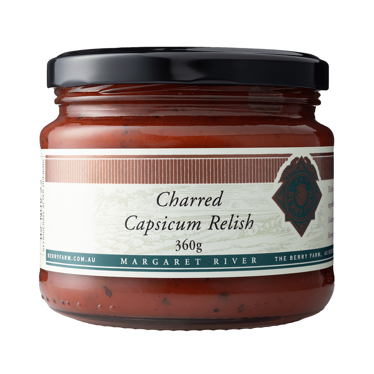 A jar of Charred Capsicum Relish