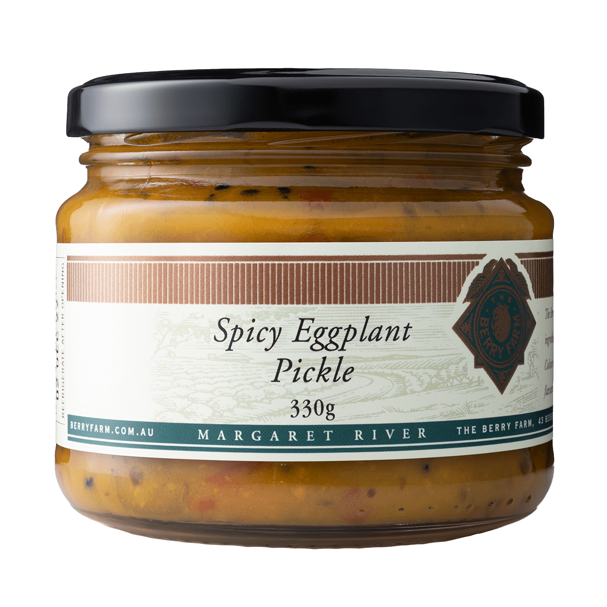 A jar of Spicy Eggplant Pickle
